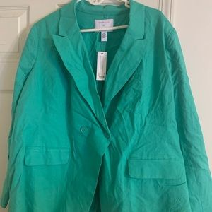 Lane Bryant suit sea foam linen